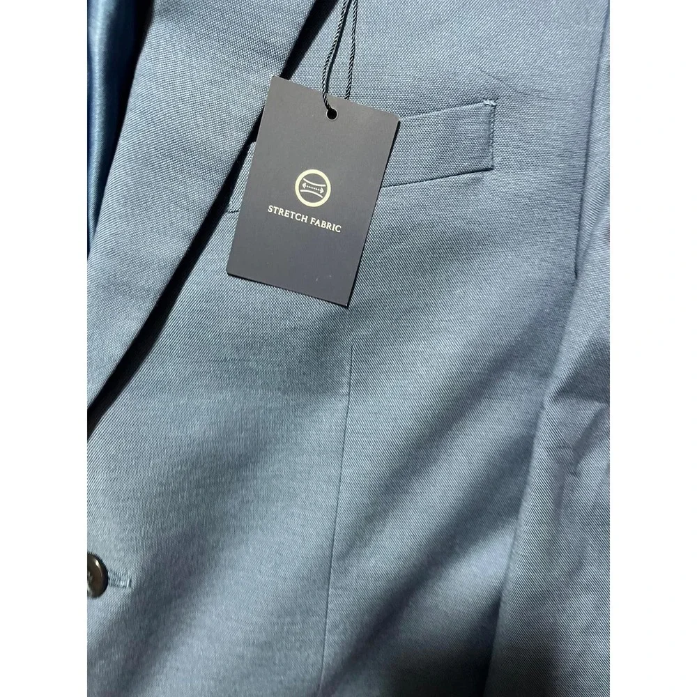 Jos. A. Bank Tailored‎ Fit Suit Jacket Bright Blue Mens 41R Wool Blend NWT
